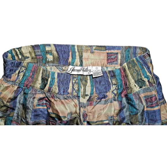 Jane Ashley Vintage 90s Vase Print High Waist Shorts - Size M - Picture 3 of 4